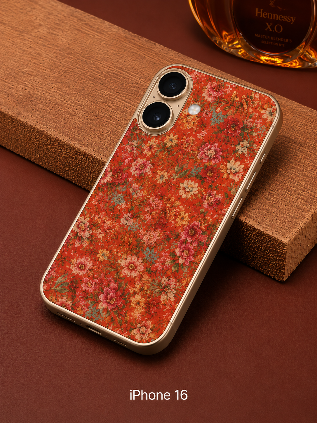 Floral Designer MagSafe Case for IPhone 16(Orange)