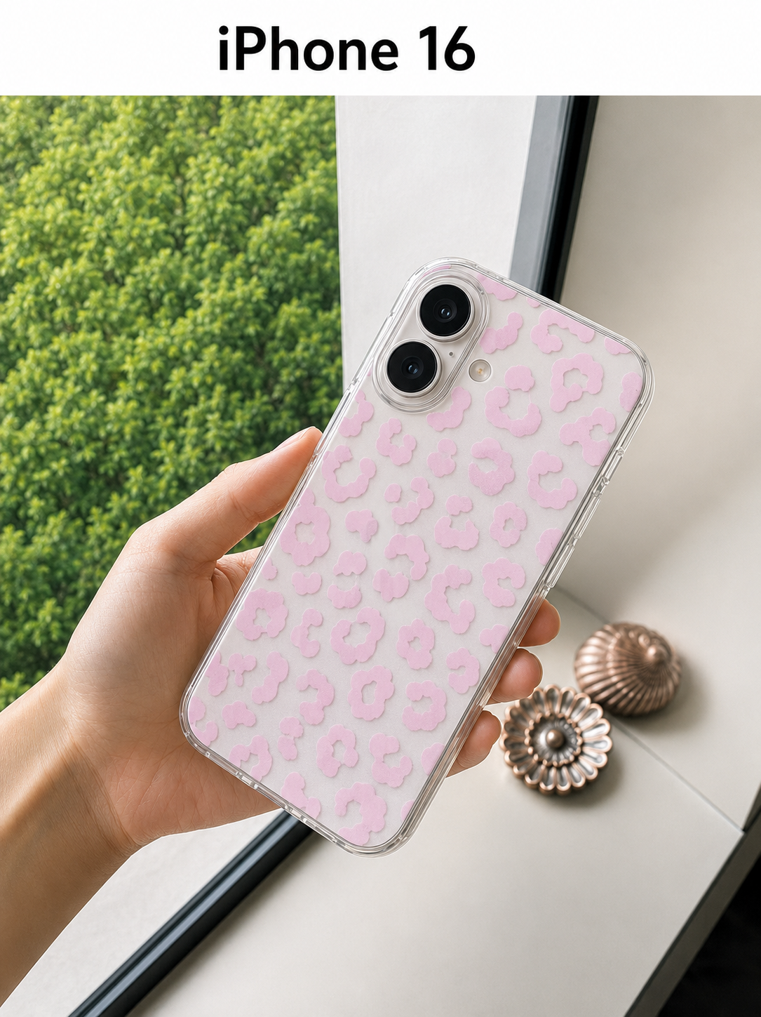Leopard Pattern Case For iPhone16 (Pink)