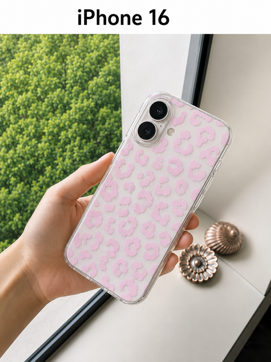 Leopard Pattern Case For iPhone16 (Pink)