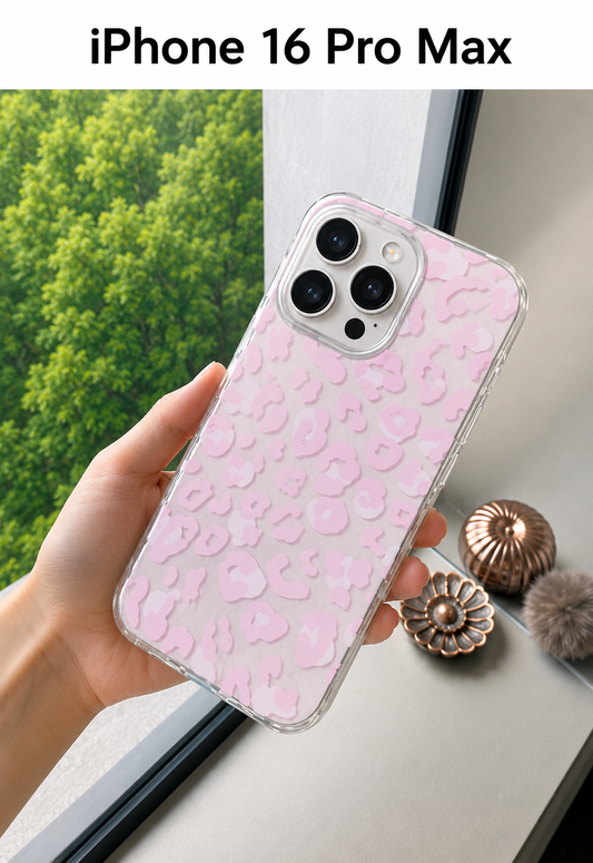 Leopard Pattern Case For iPhone16 Pro Max(Pink)