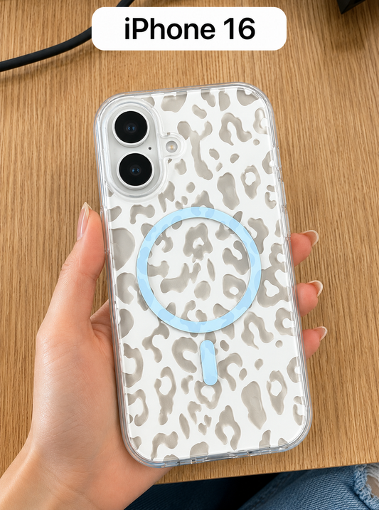 Leopard Pattern MagSafe Case For iPhone16 (Matte Finish)