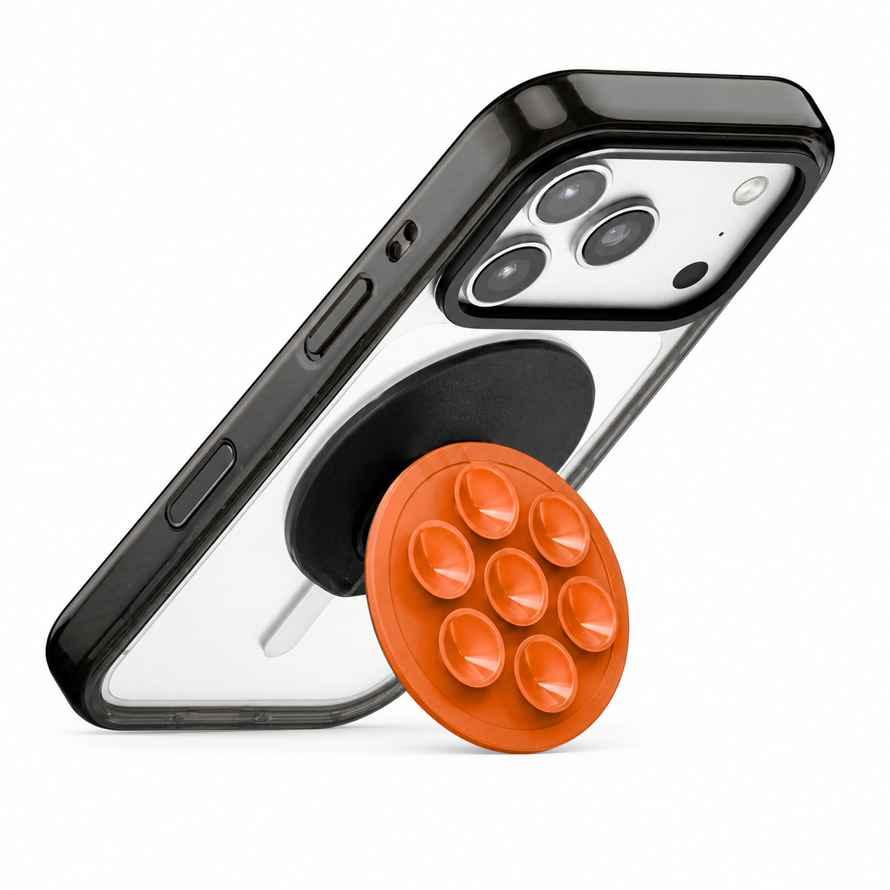 Snappy Sticky MagSafe Grip Stand Pop Socket (Orange)