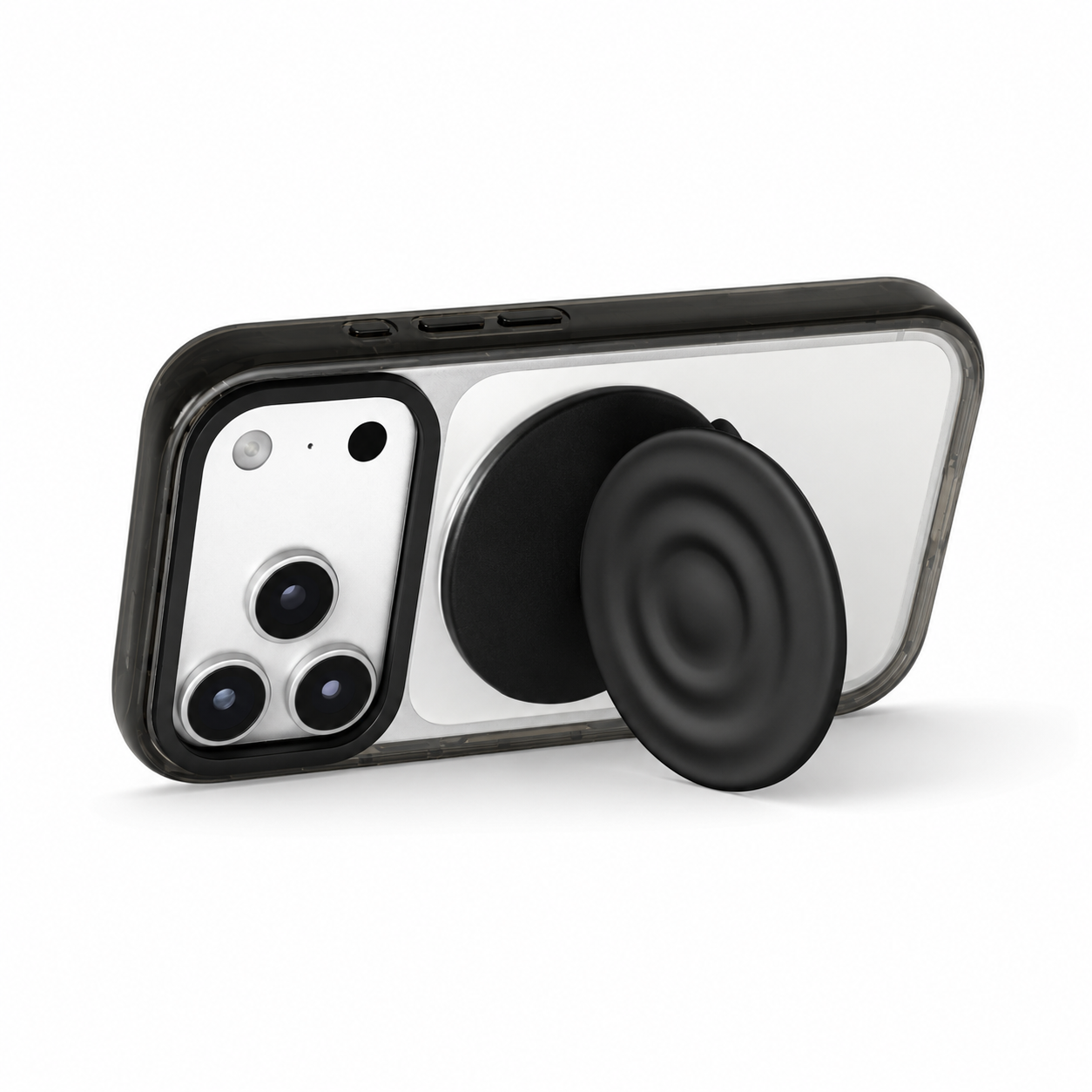 Snappy Silicon MagSafe Grip Stand Pop Socket (Black)