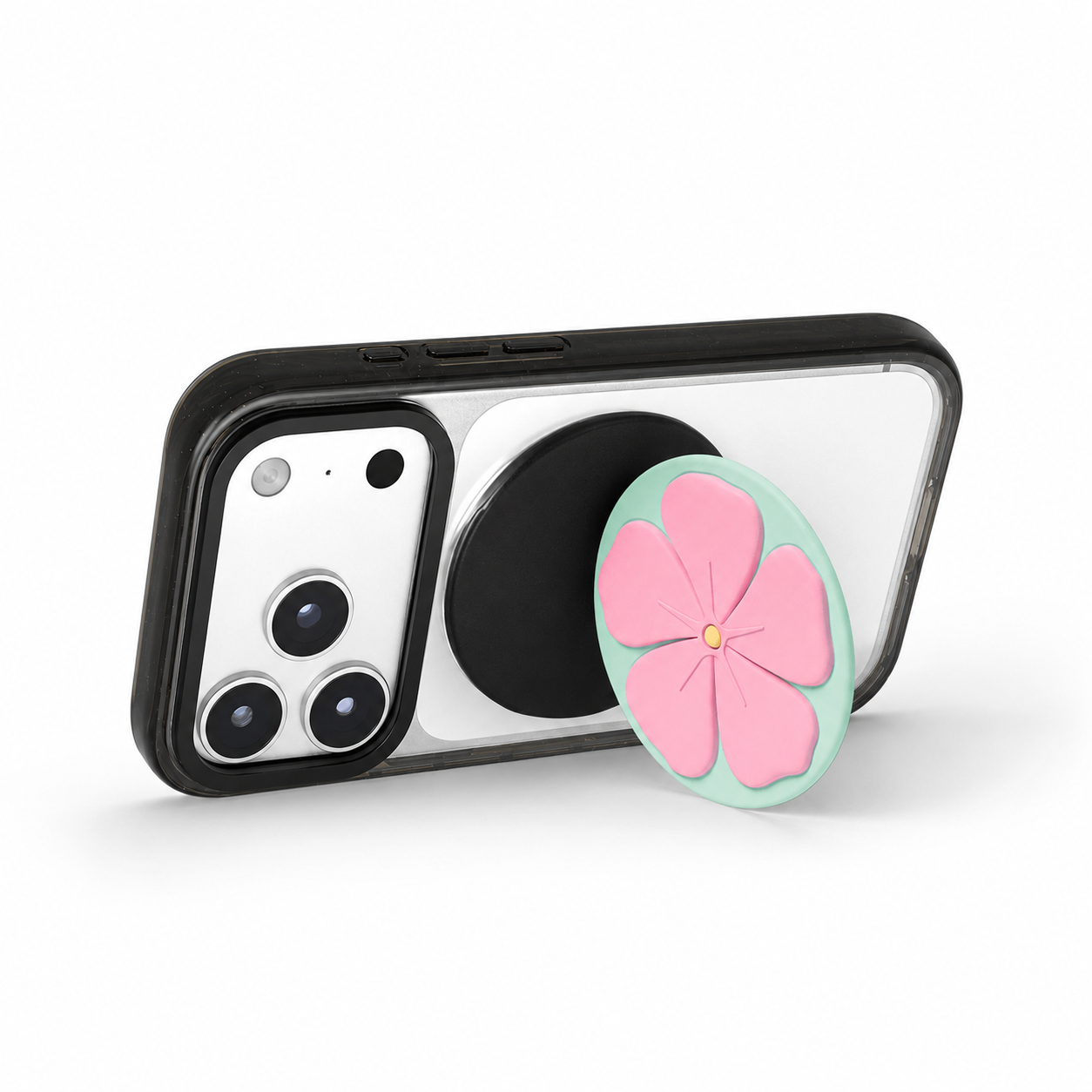 Snappy Floral MagSafe Grip Stand Pop Socket (Pink)