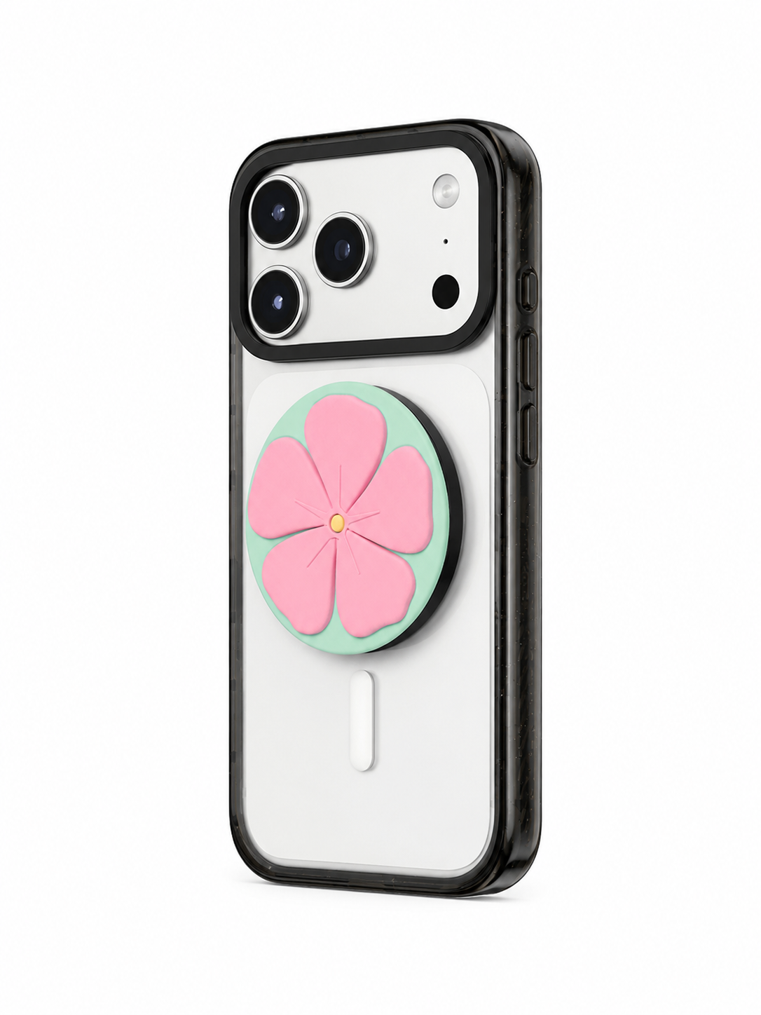 Snappy Floral MagSafe Grip Stand Pop Socket (Pink)