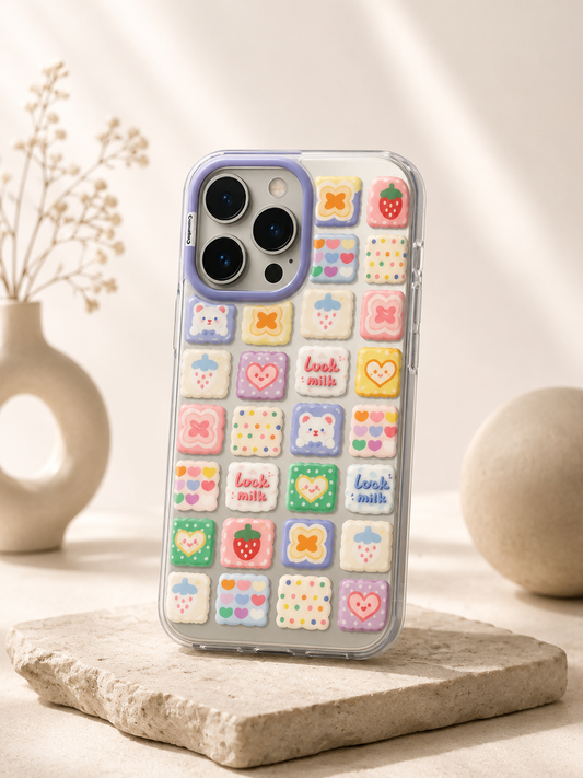 Cartoon Designer Matte Finish Case for iPhone 15 Pro Max(Luck Milk)