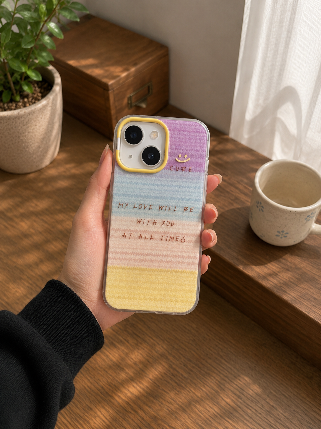 Cartoon Designer Matte Finish Case for iPhone 15(My Love)