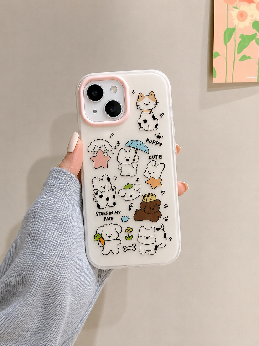 Cartoon Designer Matte Finish Case for iPhone 15(Star In My Path)