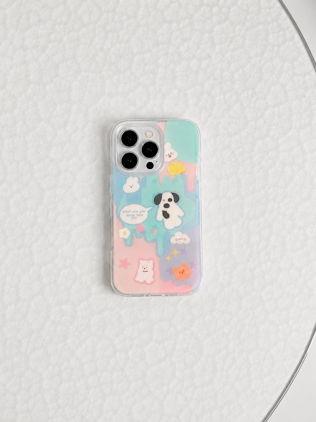 Cartoon Designer Matte Finish Case for iPhone 15 Pro(Doing Here)