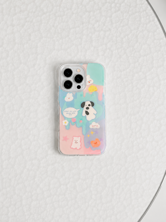 Cartoon Designer Matte Finish Case for iPhone 15 Pro Max(Doing Here)