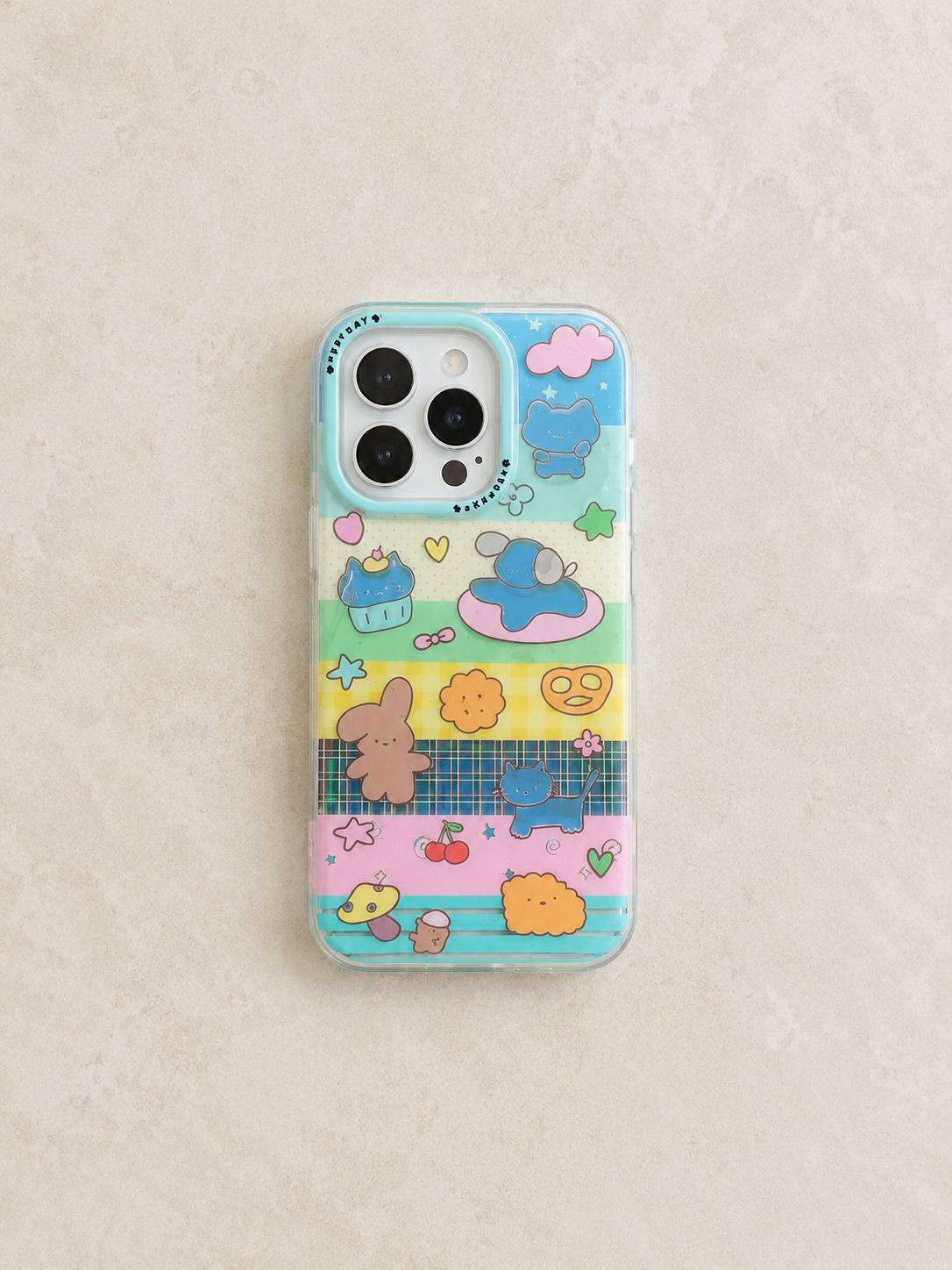 Cartoon Designer Matte Finish Case for iPhone 15 Pro(Cat Multicolour)