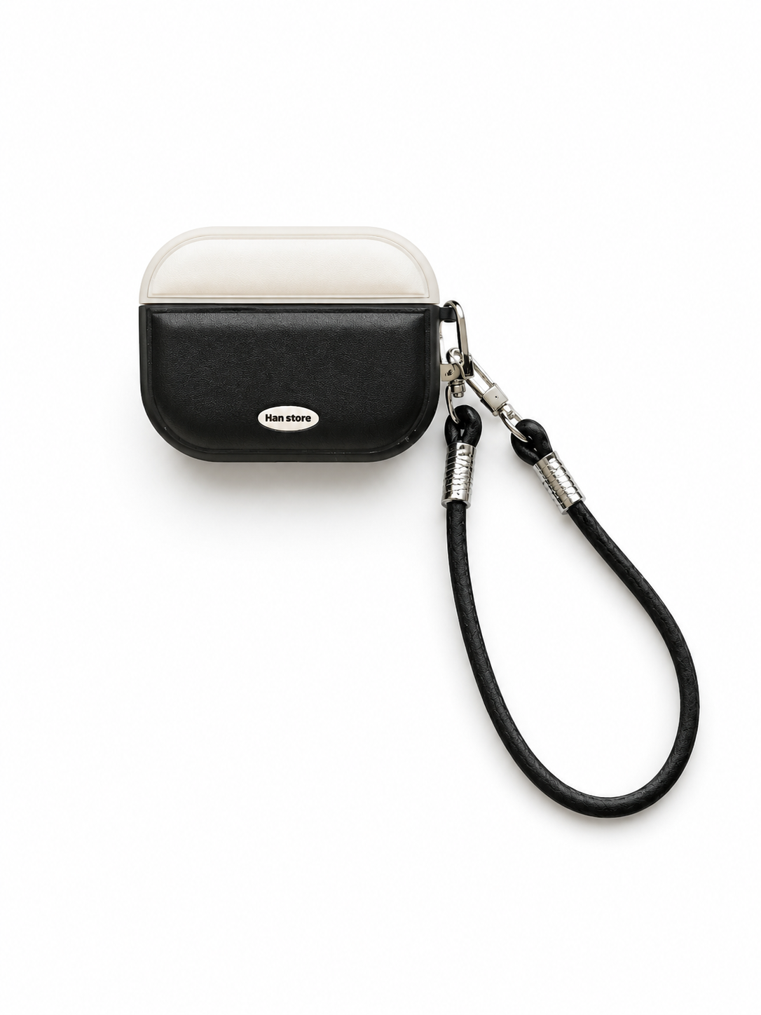 PU Leather AirPods Pro3 Case(Black/White)