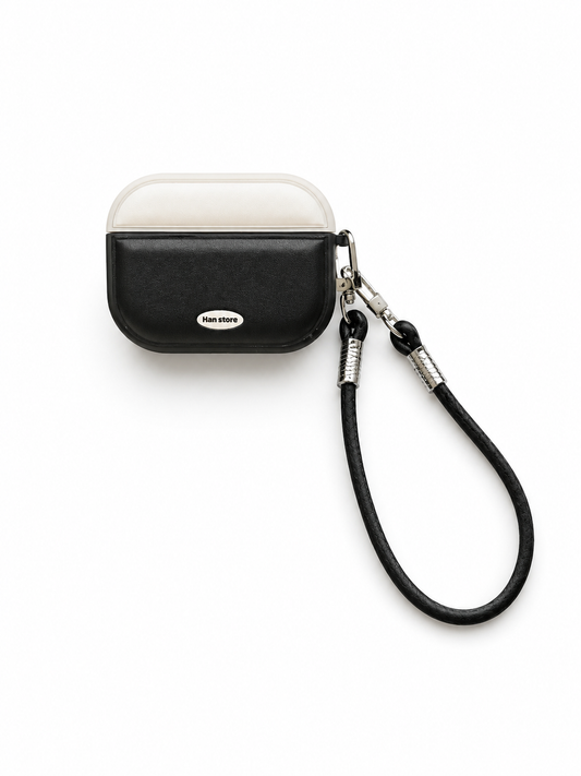PU Leather AirPods Pro 3 Case(Black/White)