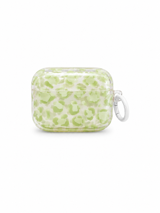 Leopard Pattern Silicon AirPods 4 Case(Light Green)