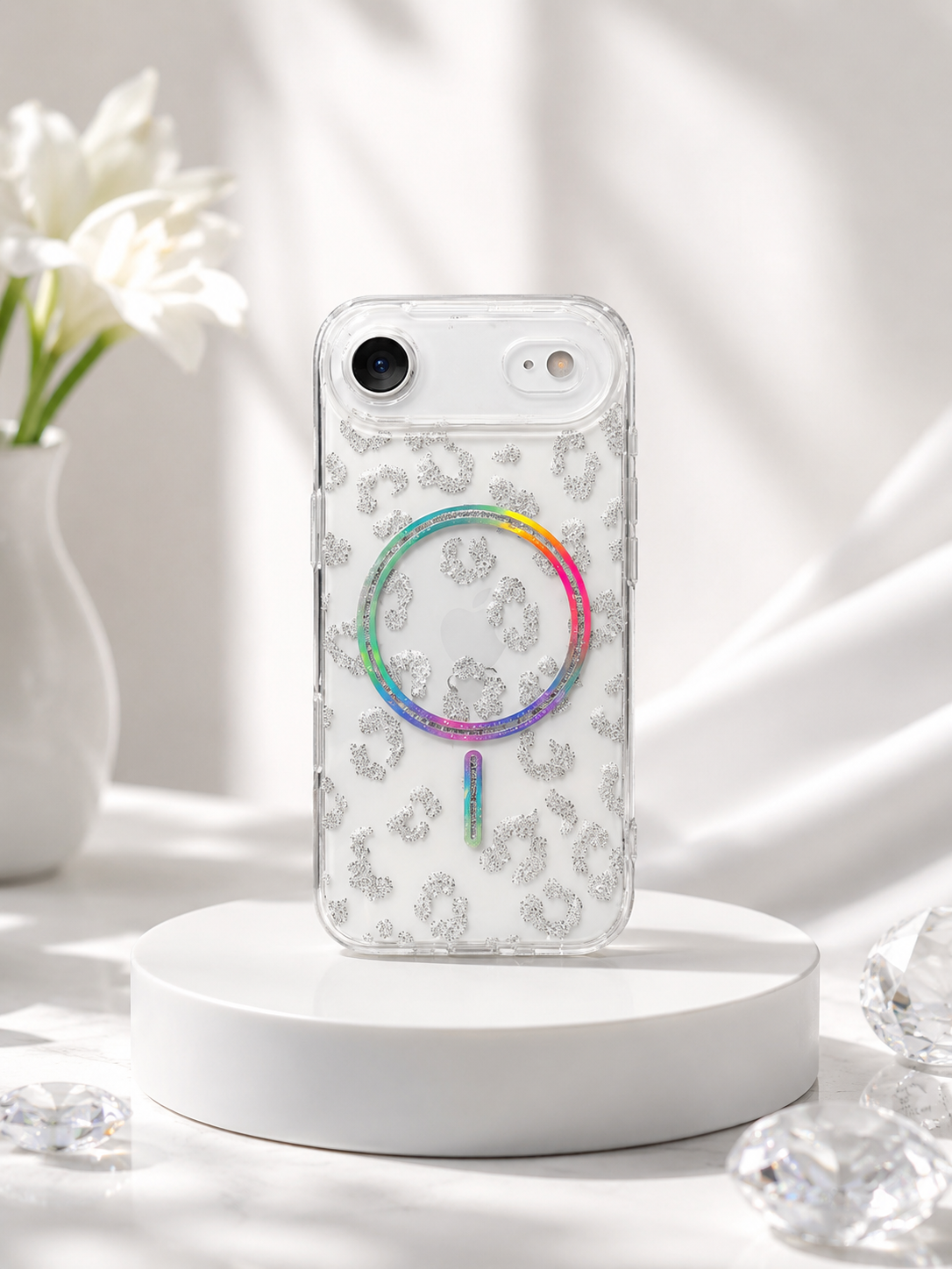 Leopard Pattern MagSafe Case For iPhone17 Air (Transparent)