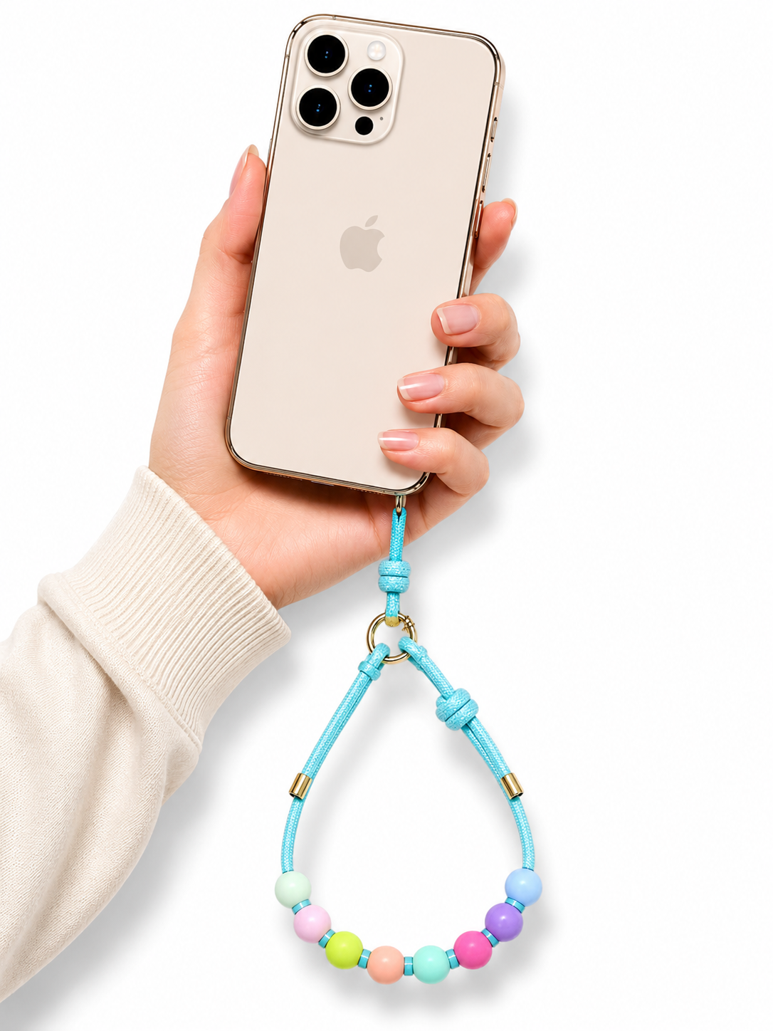 Wrist LanYards Beads Design(Sea Green)