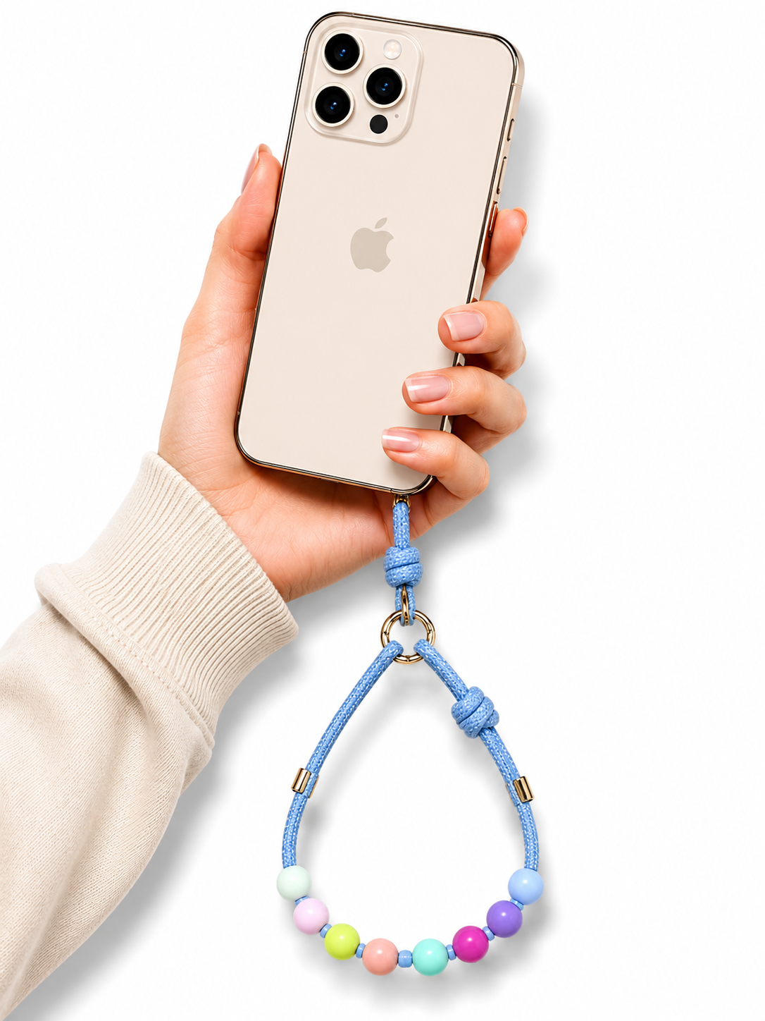 Wrist LanYards Beads Design(Blue)
