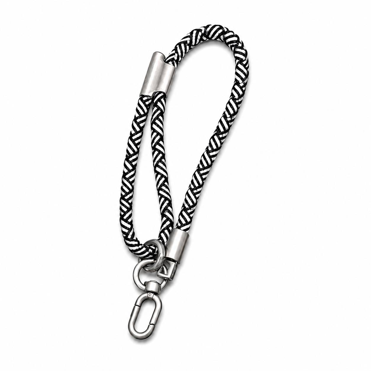 Plain Wrist Lanyards (Black/White)