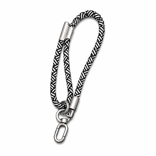 Plain Wrist Lanyards (Black/White)