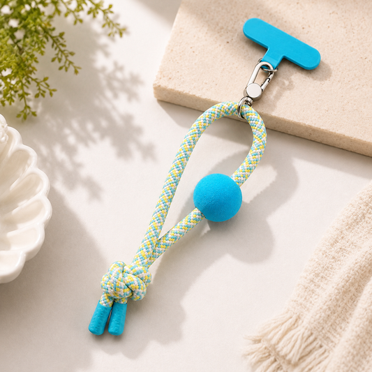 Ball Design Wrist Lanyards (Blue)