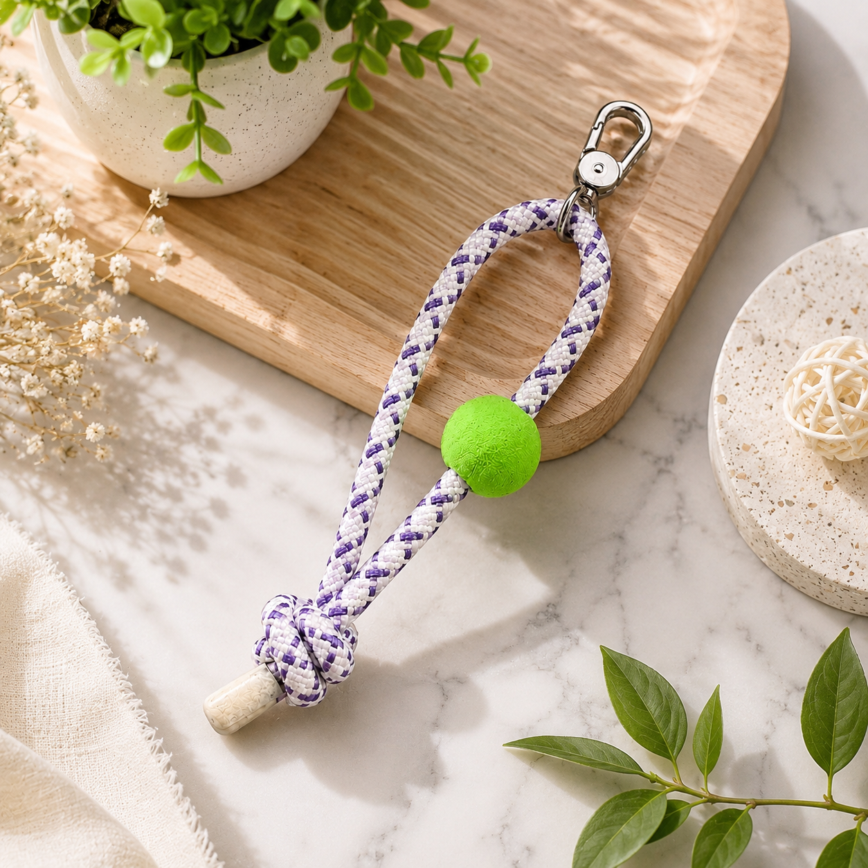 Ball Design Wrist Lanyards (Green)