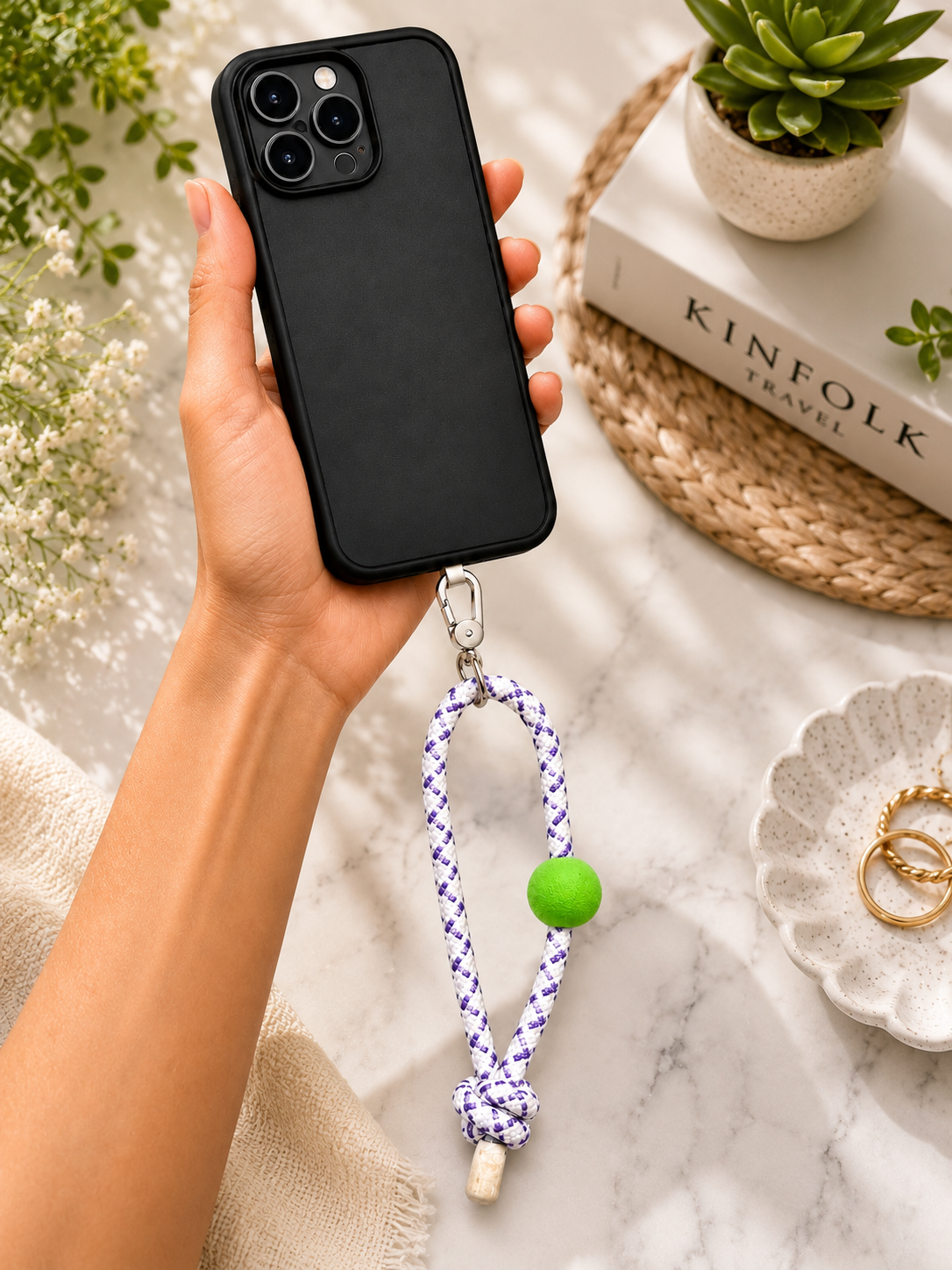 Ball Design Wrist Lanyards (Green)