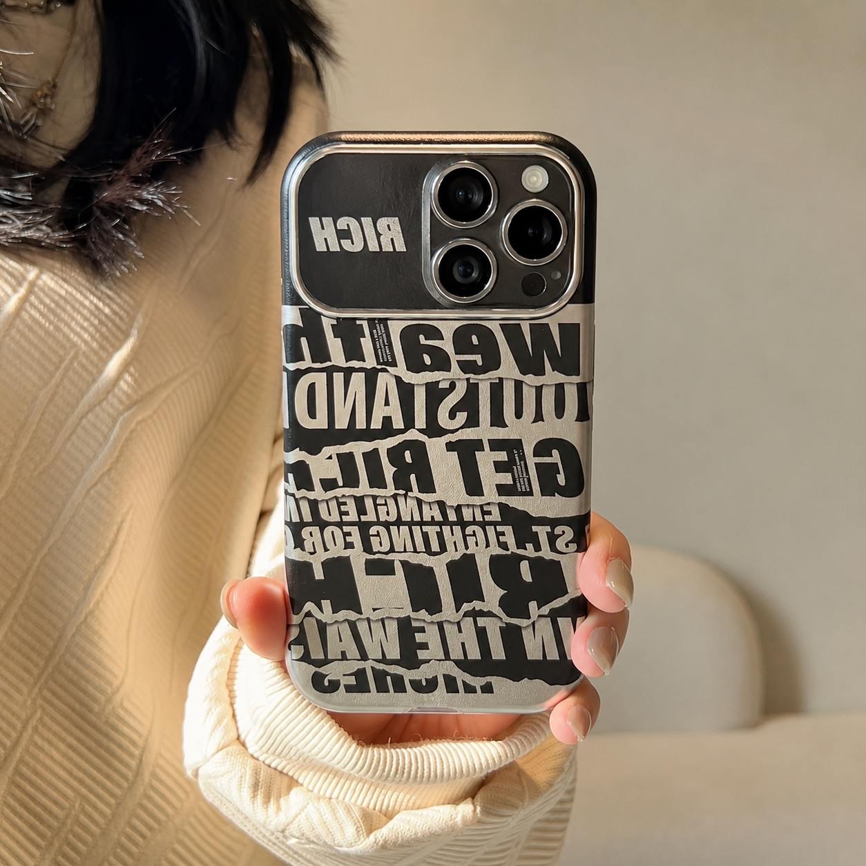 3D RICH Designer Silicon Case for iPhone 15 Pro Max