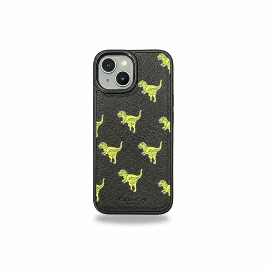 Branded Luxury Leather C O A C H Case for iPhone 15 Plus