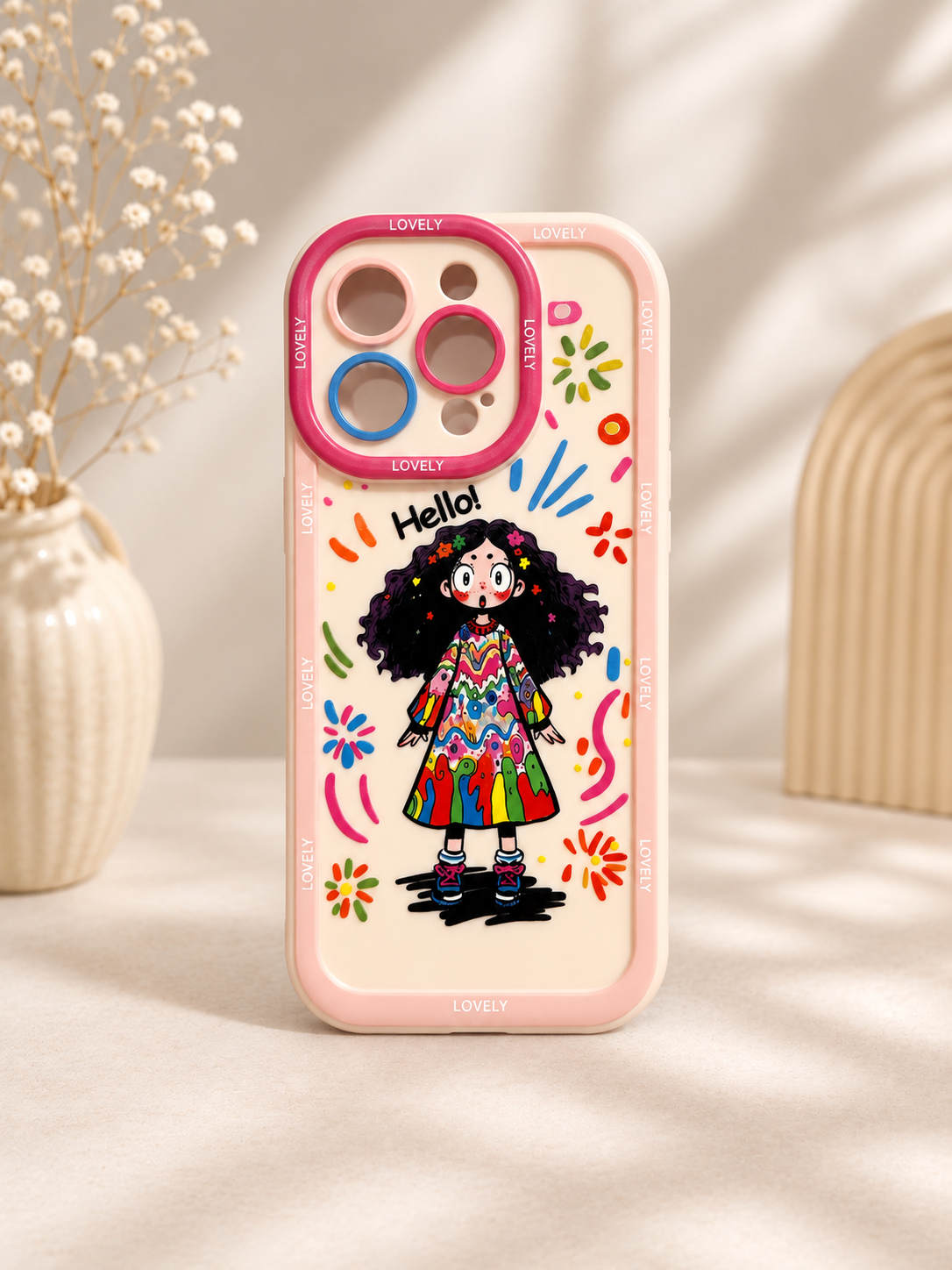 Silicon Charm Case For iPhone15 Pro (Hello Doll)