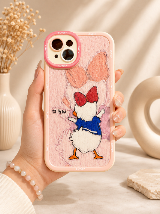 Silicon Charm Case For iPhone15 Plus (Daisy Duck)