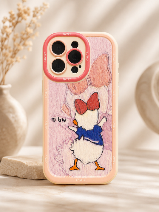 Silicon Charm Case For iPhone14 Pro (Daisy Duck)