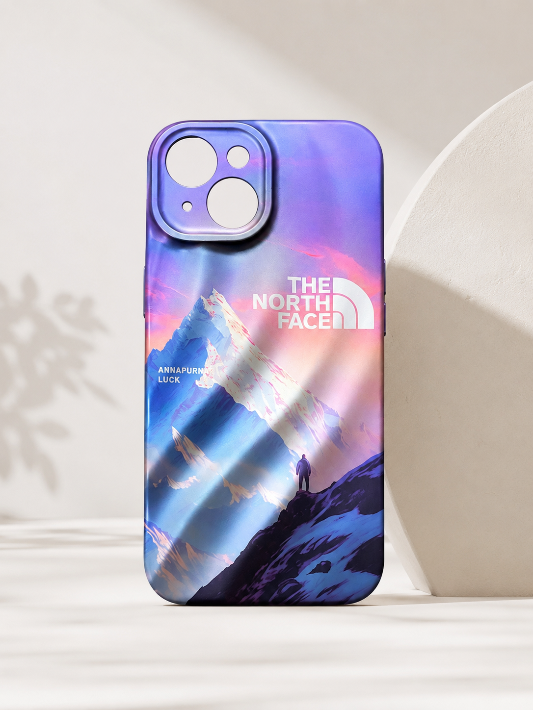 3D Wave Mountain Design Case For iPhone 15(Purple)