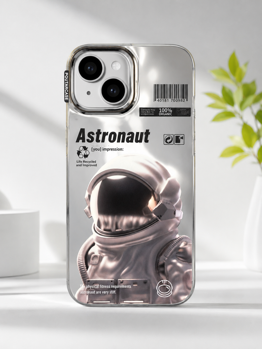 Astronaut Cartoon Designer Case For iPhone 15 Plus(Silver)