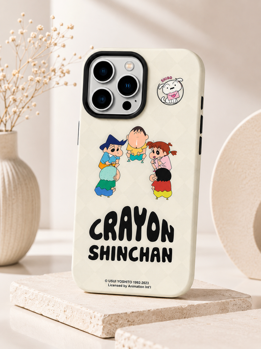 Shinchan Crayon Designer Case For iPhone 15 Pro Max (Multicolour)