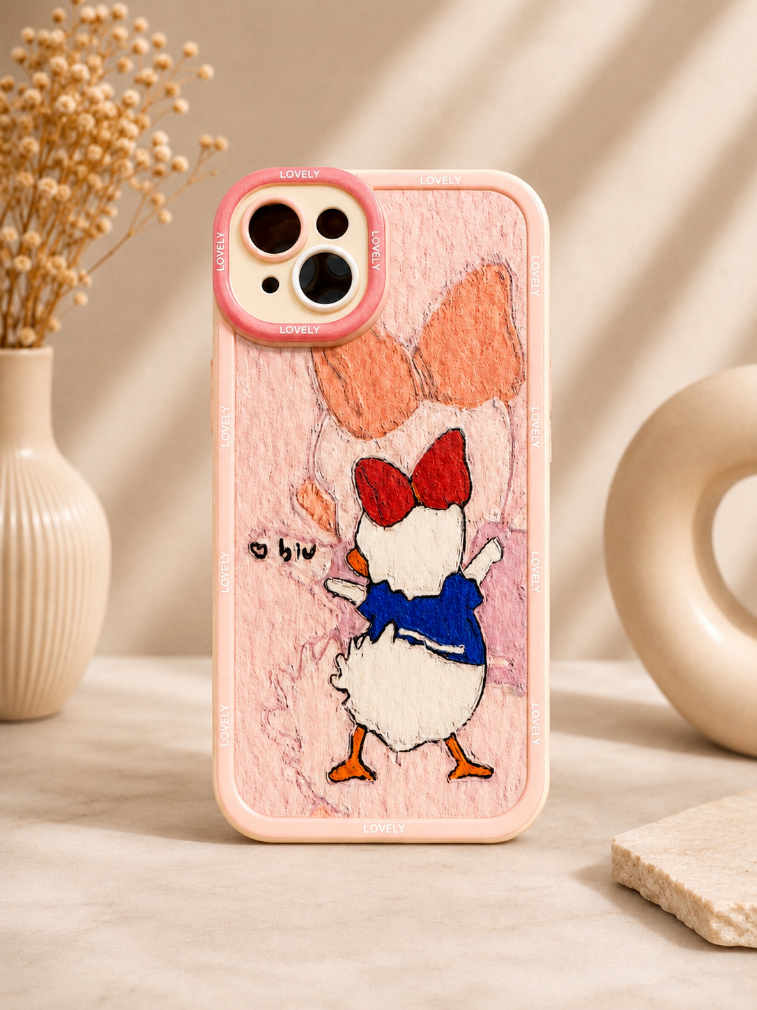 Silicon Charm Case For iPhone15 Plus (Daisy Duck)