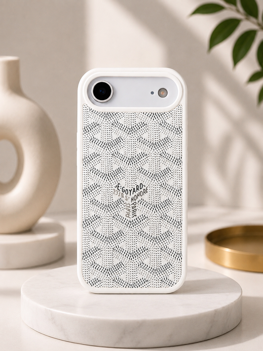 Branded PU Leather Case for iPhone 17 Air (White)