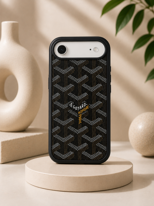 Branded PU Leather Case for iPhone 17 Air (Black)