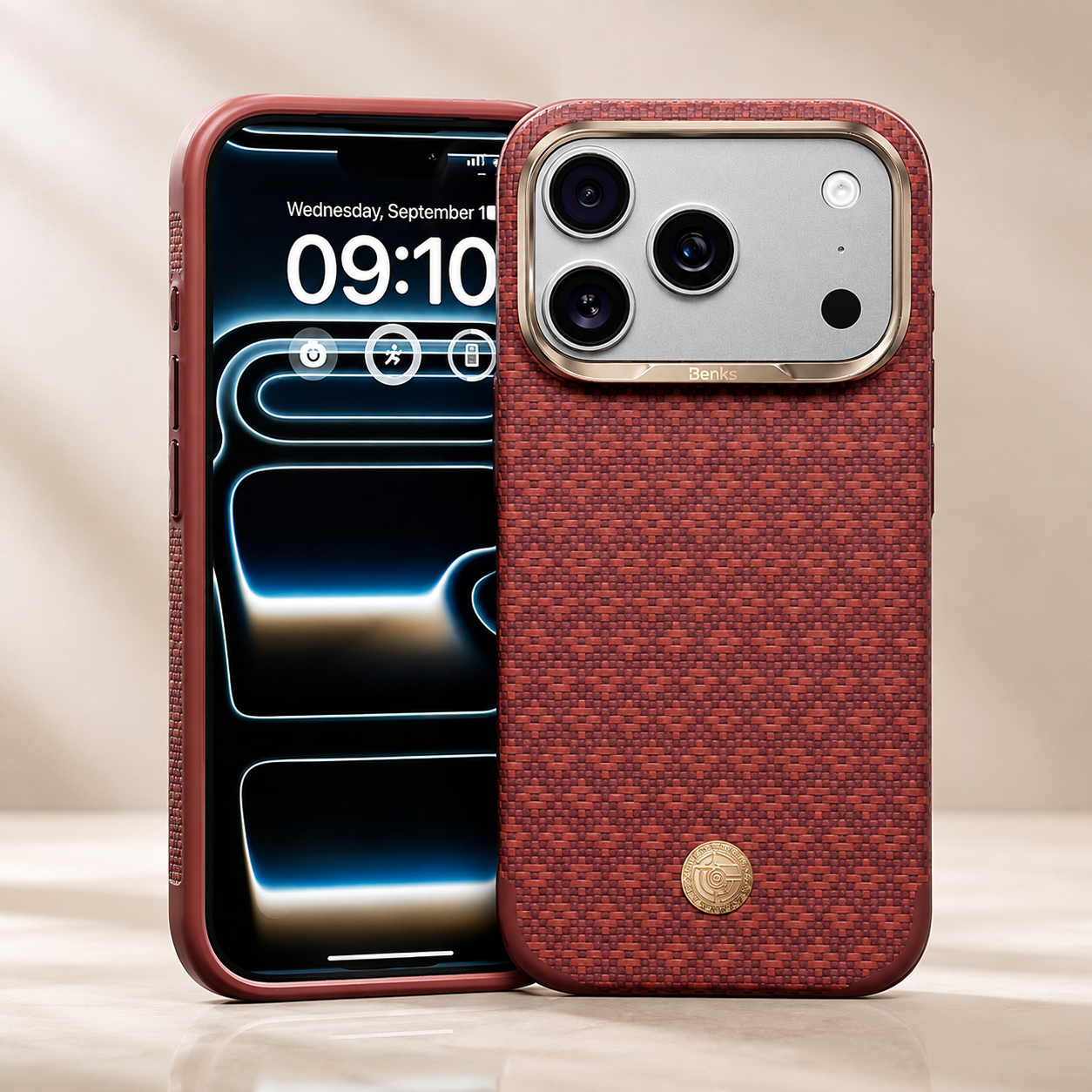 Benks ArmorEdge Case built with Kevlar® Case for iPhone 17 Pro Max (Red)