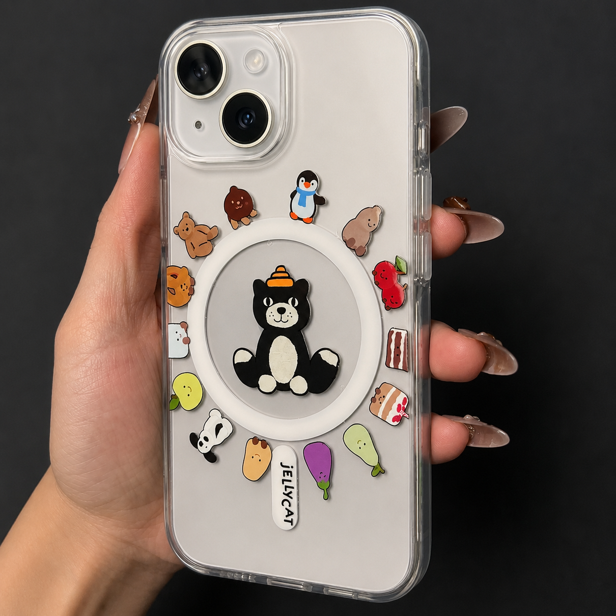 Transparent Cartoon Designer Silicon Case for iPhone 15