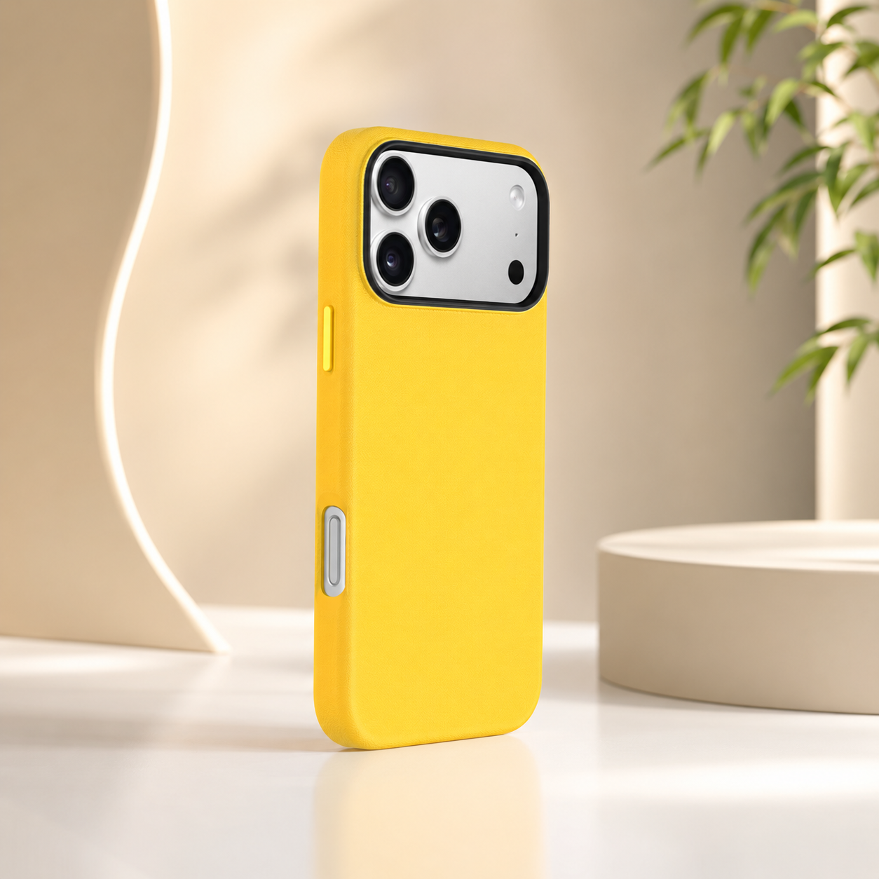 KZDOO MAG NOBLE PU Leather Case For iPhone 17 Pro (Yellow)