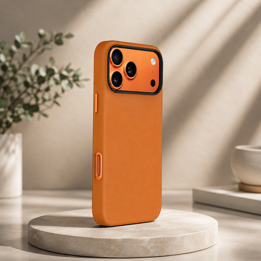 KZDOO MAG NOBLE PU Leather Case For iPhone 17 Pro Max / 18 Pro Max (Orange) (Code:4842)