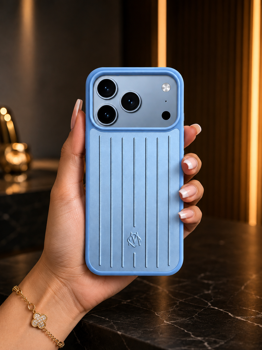 Aluminium Phone Case For iPhone 17 Pro Max / 18 Pro Max (Sky Blue)