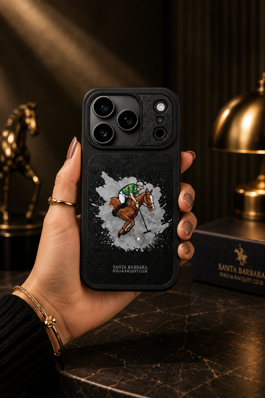 Santa Barbara Polo ICARUS Series Case For iPhone 17 Pro Max / 18 Pro Max (Black)