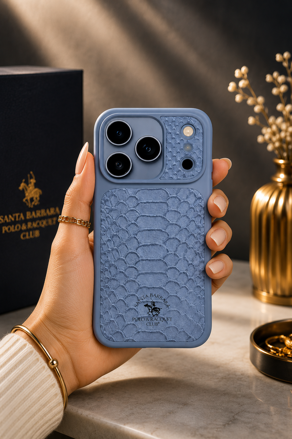 Santa Barbara Polo KNIGHT Series Case For iPhone 17 Pro/ 18 Pro (Blue)