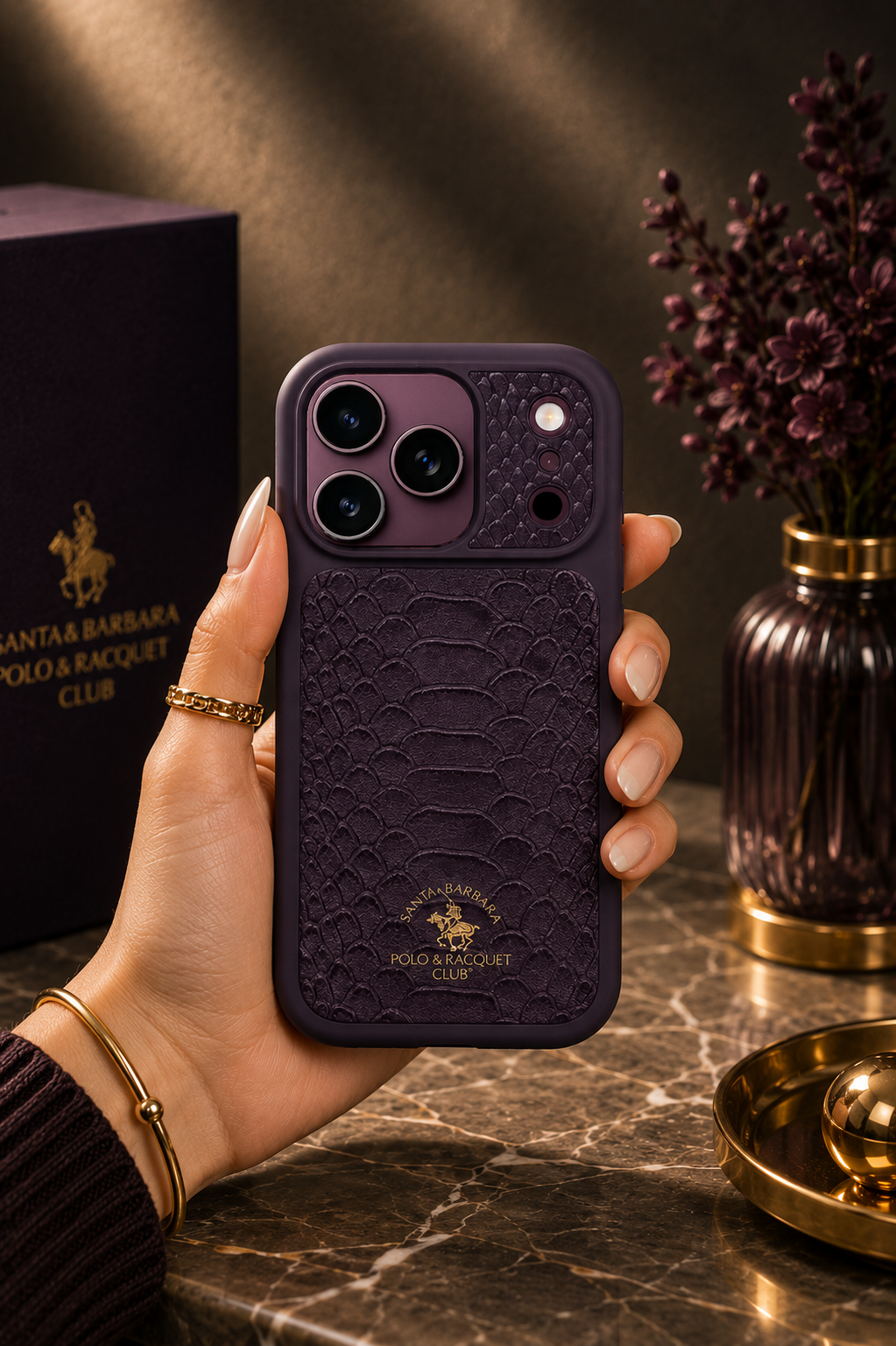Santa Barbara Polo KNIGHT Series Case For iPhone 17 Pro Max / 18 Pro Max (Purple)
