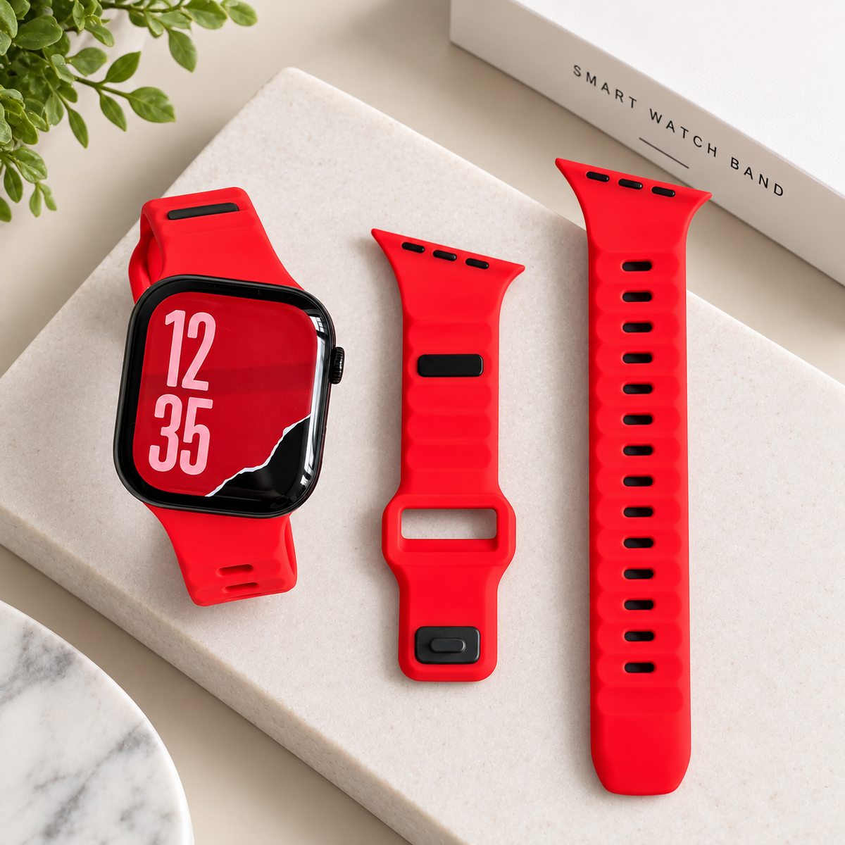 New Style Silicon Watch Band 38/40/41/42 mm (Red)