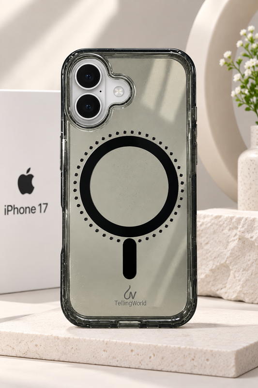 Swarovski Bling World Transparent MagSafe Stone Case for iPhone 17 (Black)