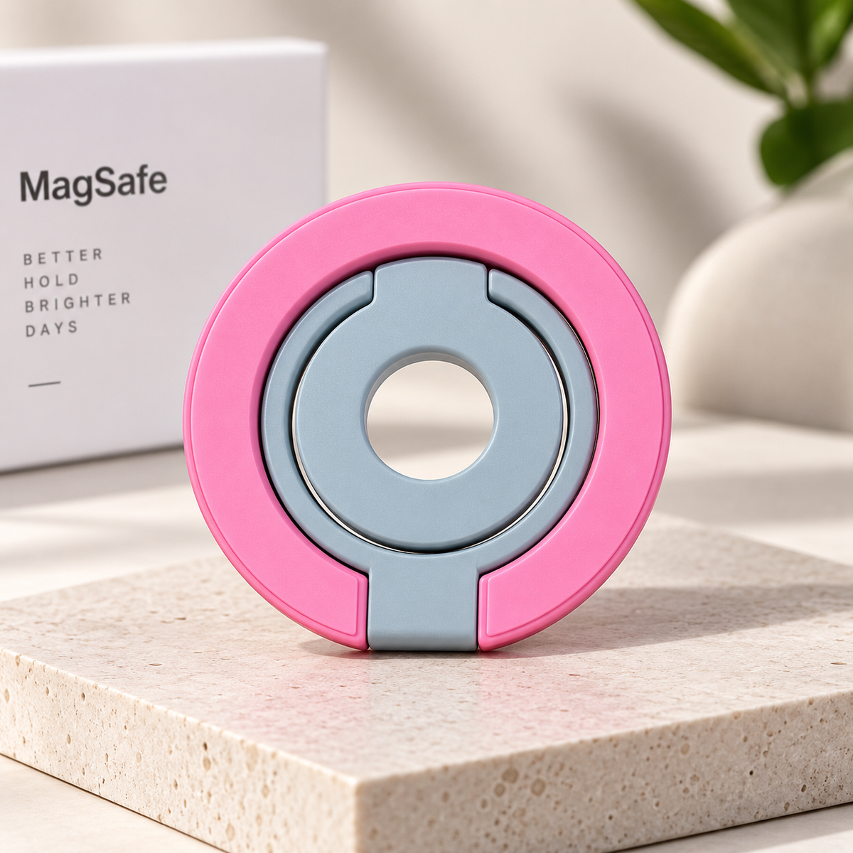 Multipurpose Magnetic MagSafe Ring Stand (Blue/Pink)