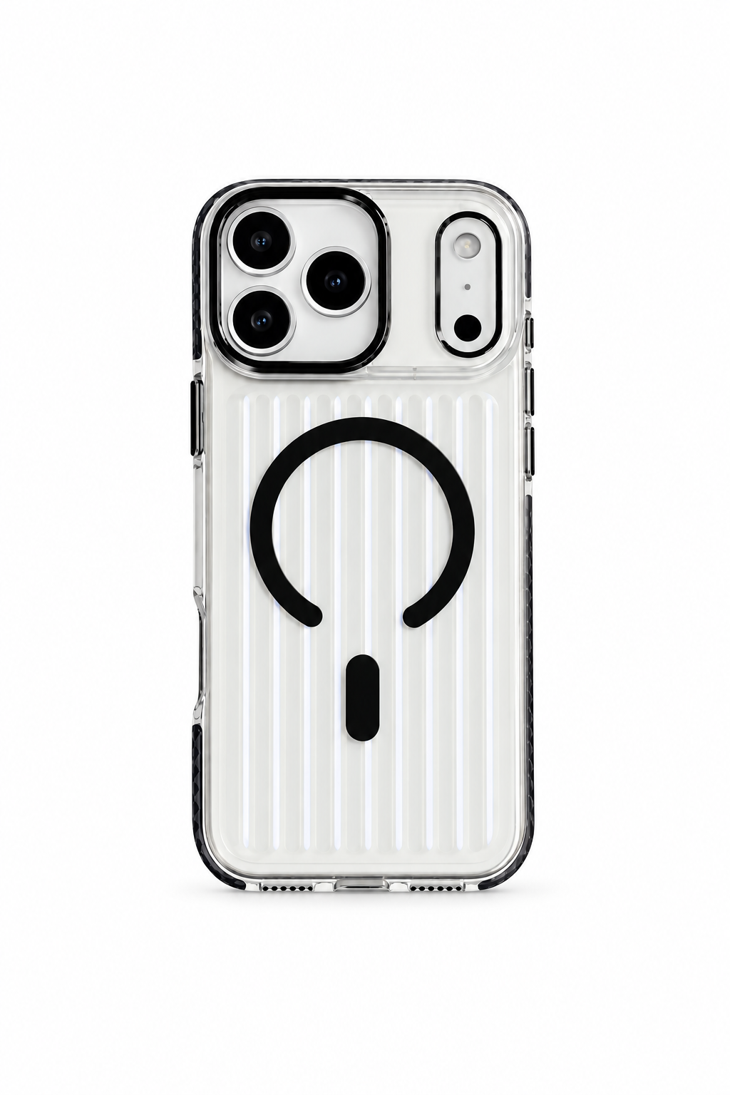 Glossy Aurora Reflection MagSafe Case For iPhone 17 Pro Max / 18 Pro Max (Black)