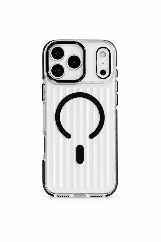 Glossy Aurora Reflection MagSafe Case For iPhone 17 Pro Max / 18 Pro Max (Black)(Code:5029)